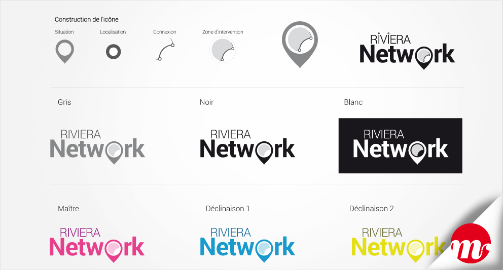Charte graphique et logotype pour le Riviera Network